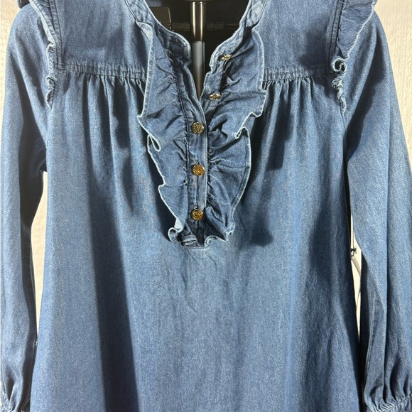 Draper James Blue and Gold Midi Dress - Picture 5 of 6